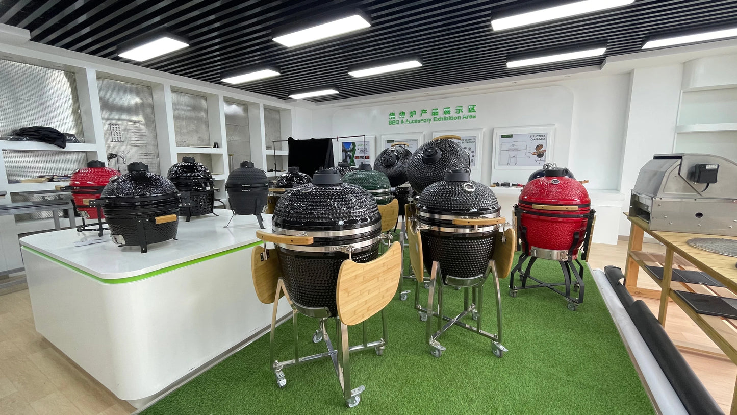 Auplex Manufacturer Hot Sale 21 Inch Kamado Outdoor BBQ Kitchen Camping Charcoal BBQ Grill