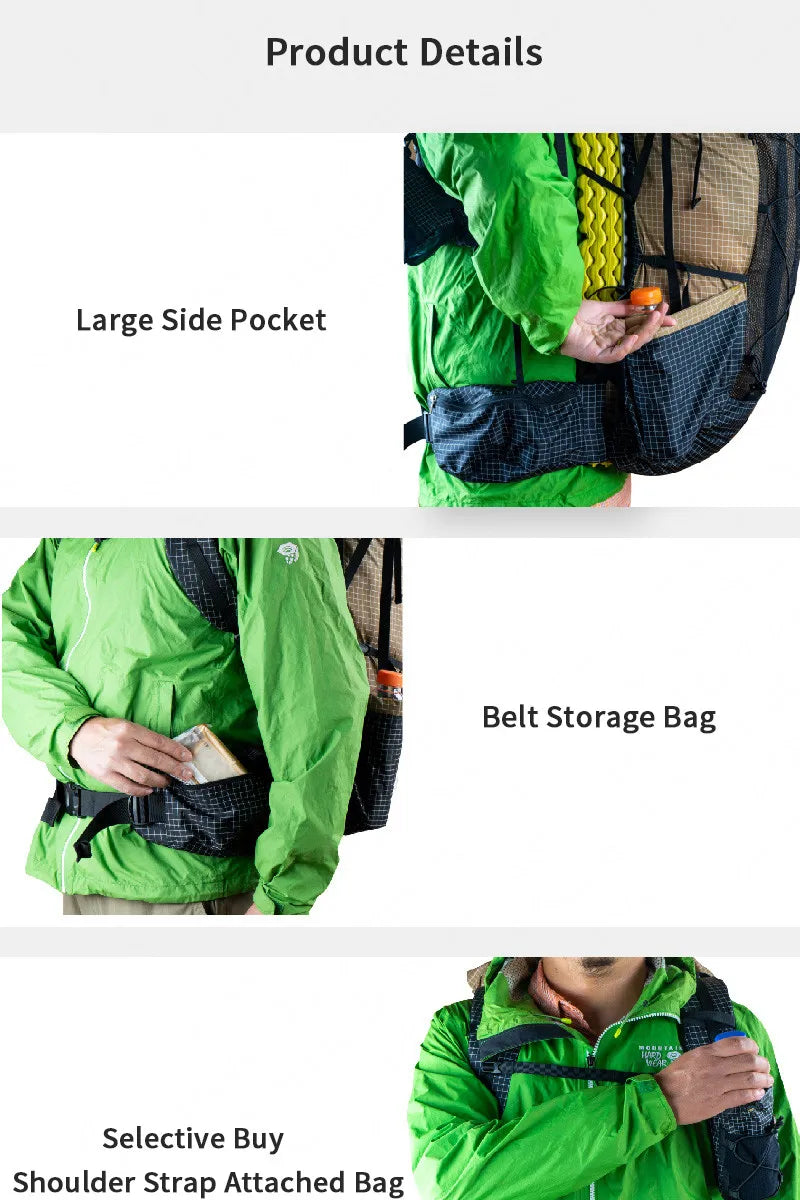 3F UL GEAR 46+10L QIDIAN PRO Backpack Ultralight Outdoor  Camping Sport Bag Resistant Hiking Trekking Waterproof Travel Rucksack