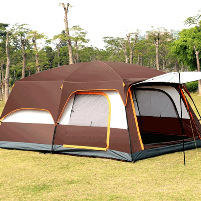 Outdoor Camping Tent Portable Rainproof Mosquito Proof Double Layer Tent 3-5 People One Bedroom One Hall Small Size Tent