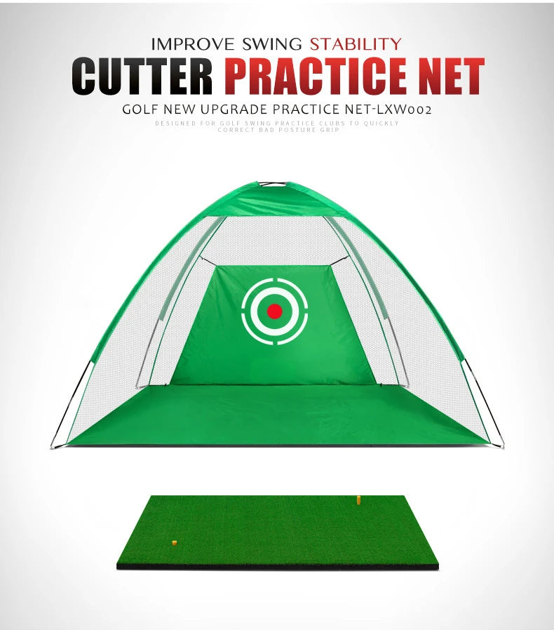 PGM Brand Golf Hitting Cage Indoor 2M 3M Golf Practice Net Tent Garden Grassland Golf Training Equipment Mesh Mat Outdoor Swing