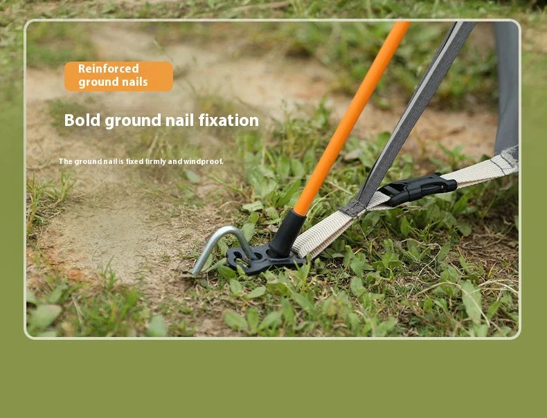 HeWolf Outdoor Double-layer Silver-coated Picnic Tent Automatic Folding Portable Waterproof Sunscreen Quick-Open Camping Tent