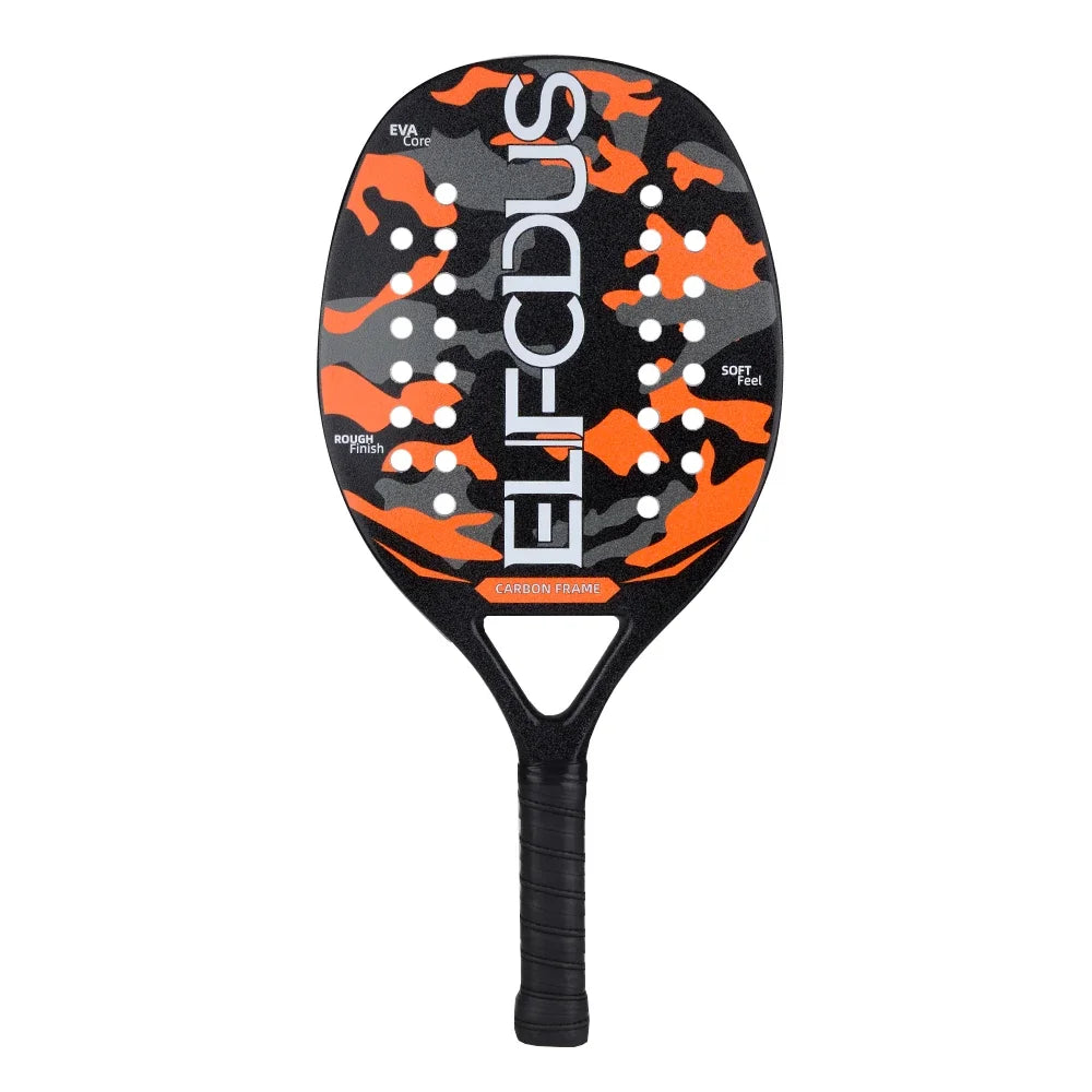 New 18K 12K 3K Full Carbon and Glass Fiber Beach Tennis Racket Matte Face Tennis Racquet