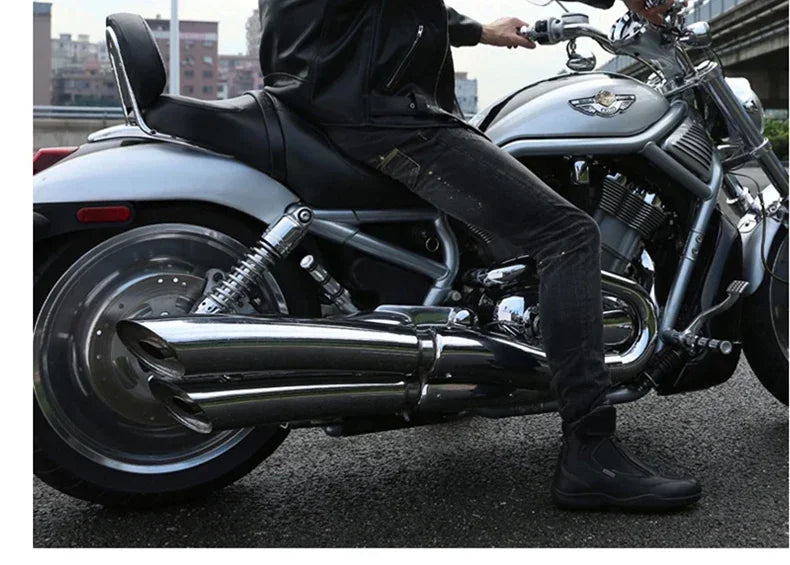 Motorcycle Riding Boots Men's Anti-slip Wear-resistant Locomotive Cycling Shoes Comfort Waterproof Anti-drop Four Seasons