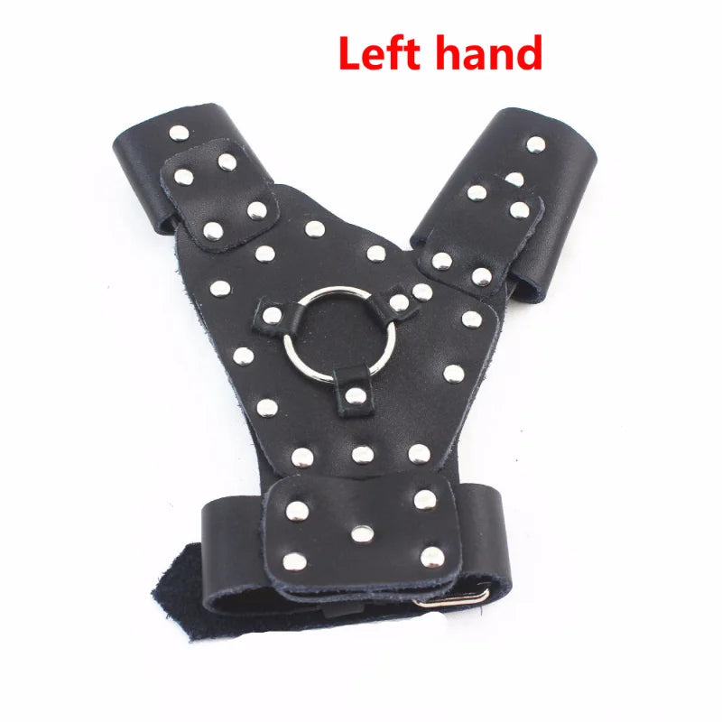 New Fishing Bracers Archery Bow Protective Gloves Leather Durable Hand Slingshot Catapult Left/Right Hand Outdoor Shooting Sport