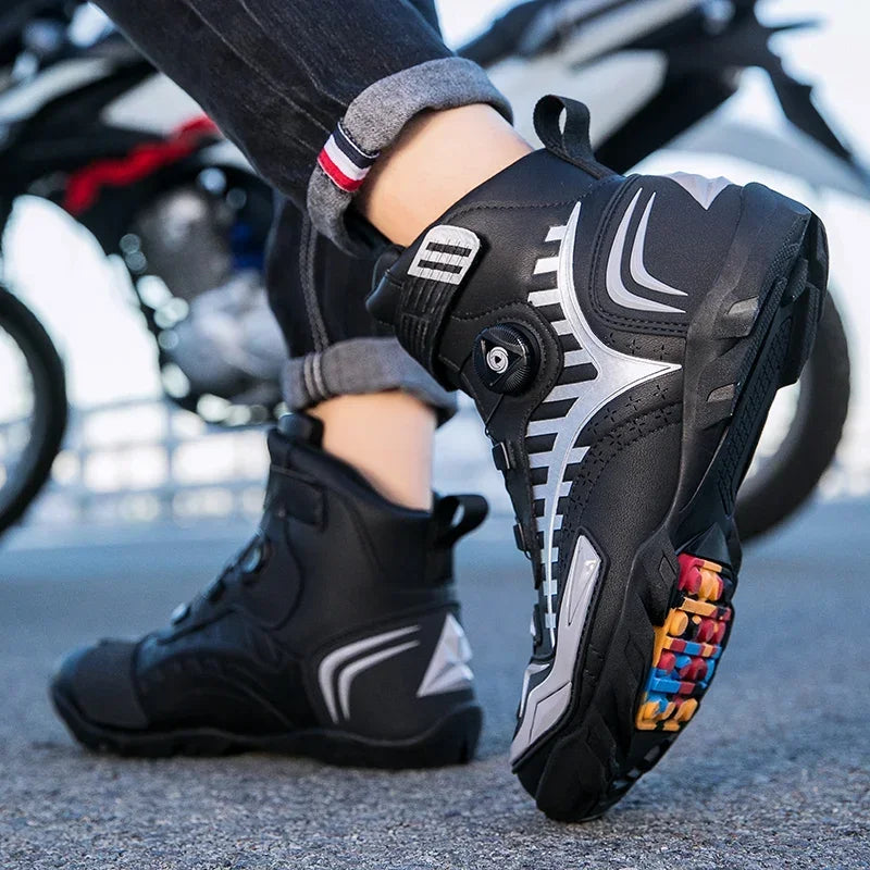 Motorcycle Boots Men's women's Motor Riding Boot Motorbike Chopper Cruiser Touring Motocross Shoe Breathable Motorcycles Shoes