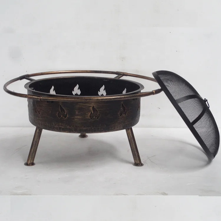 Multi Functions Camping Fire Pits Wood Burning Outdoor Heavy Duty Barbecue With Bbq Grill