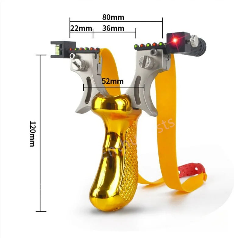 Outdoor shooting infrared laser hunting catapult rubber strap steel ball bullseye set game easy to carry