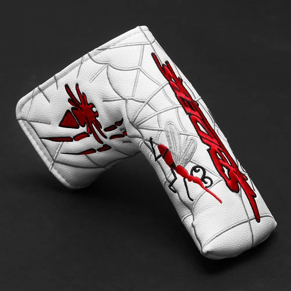Blade Covers golf putter blade cover White Golf Putter Cover Headcover Closure for Blade Golf Putter