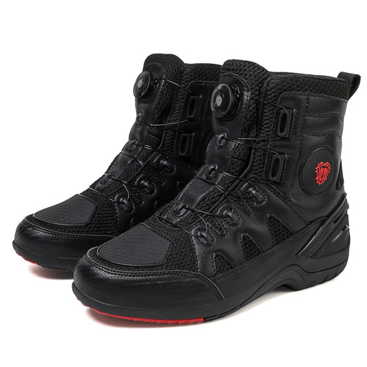 Motorcycle Shoes Riding Men Boots Motorcycle Casual Shoes Microfiber Waterproof Anti-slip Outdoors Travel Equipment Sneakers