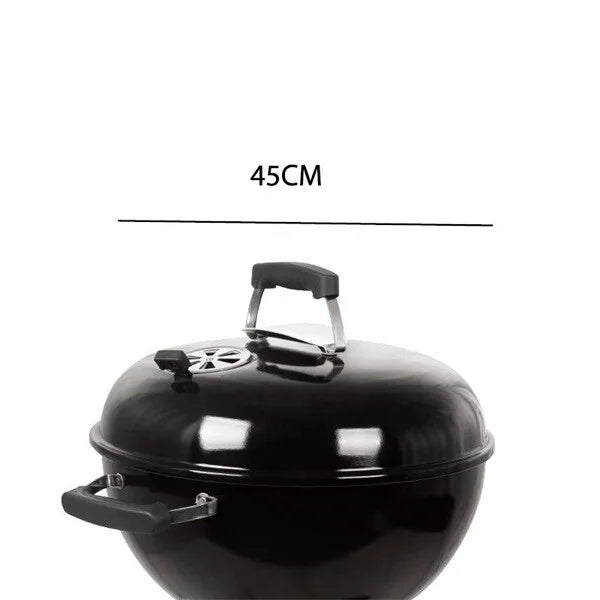 18 Inch Outdoor Portable Charcoal Barbeque Grill, Camping Kettle Charcoal Grill