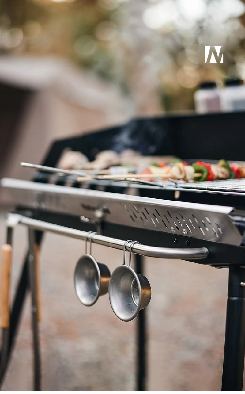 Naturehike Vertical Barbecue Rack Foldable Barbecue Charcoal Grill Stainless Steel Folding BBQ Grill For Outdoor Cooking Camping