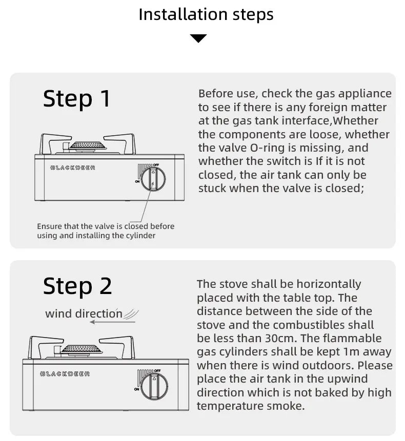 BLACKDEER Outdoor Cassette Barbecue Grill Camping Picnic Gas Heating Stove Oven Furnace Cooktop Roasting Plate Pan BBQ Burner