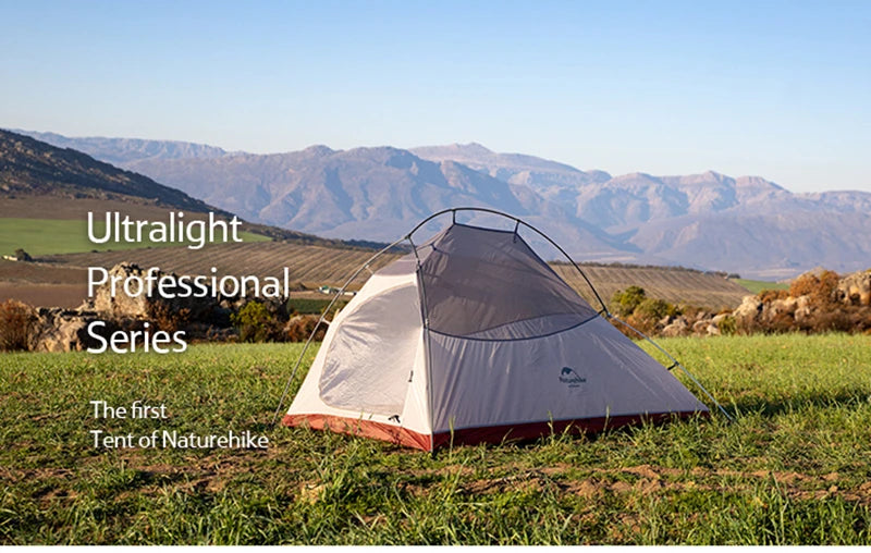 Naturehike Outdoor Upgrade Cloud Up 2 3 Person Tent 20D Nylon Silicone Double Layer Aluminum Pole Ultralight Camping Hiking Tent