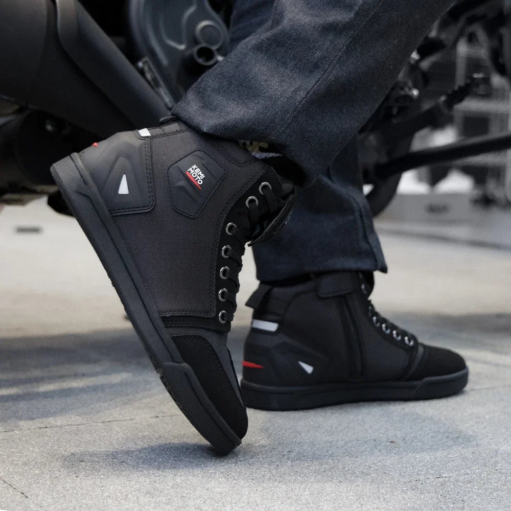 KEMIMOTO Motorcycle Riding Short Boots Men Summer commuting Shoes Sneakers Anti-slip Protection Breathable Casual rides Gear