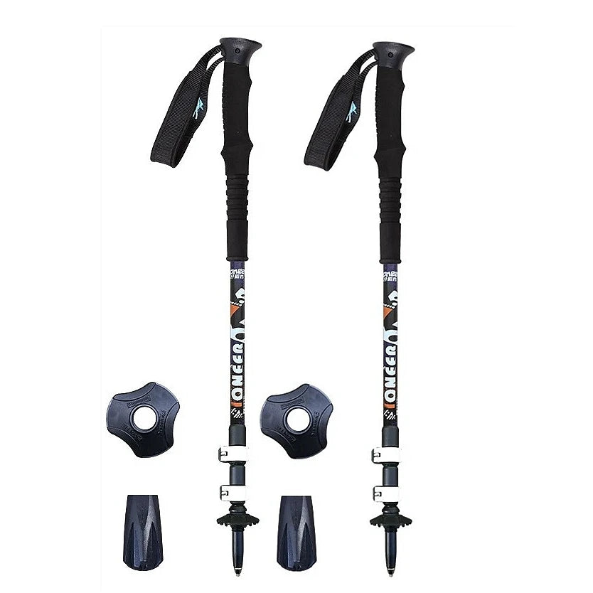 2Pcs/Pair Pioneer Trekk Poles Nordic Walking stick Telescopic Alpenstock Aluminum Alloy Shooting Walking Stick Crutch Senderismo