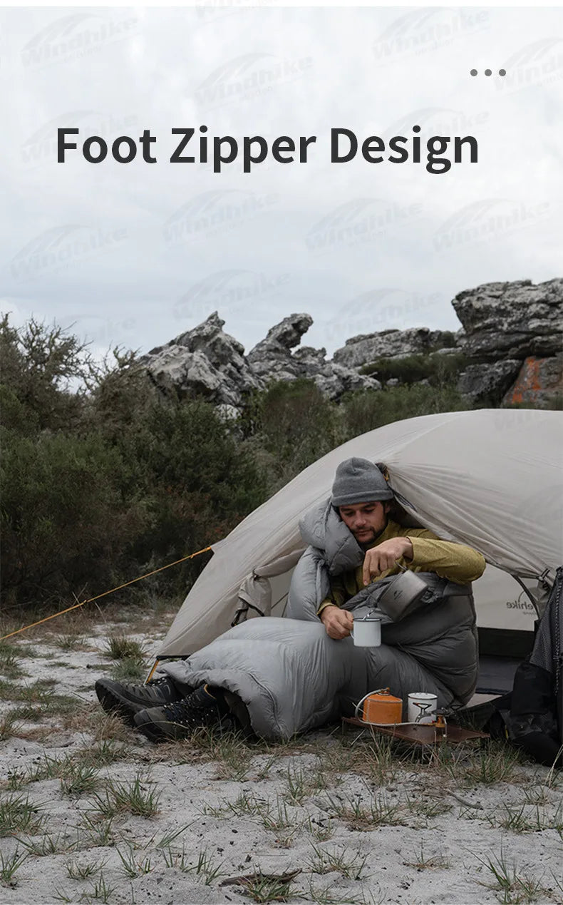 Naturehike Duck Down Sleeping Bag -13℃~8℃ Outdoor Autumn Winter Keep Warm Sleeping Bag Spliceable Envelope Ultralight 670FP