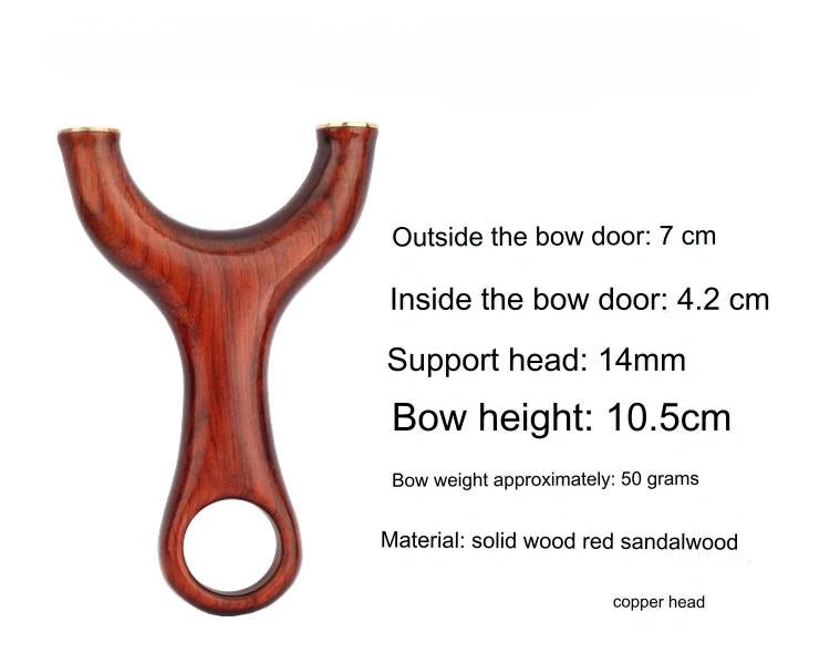 High Quality Solid Wood Slingshot Copper Support Head Design Sling Hunting Shot Catapult Set Outdoor Shooting Entertainment Tool