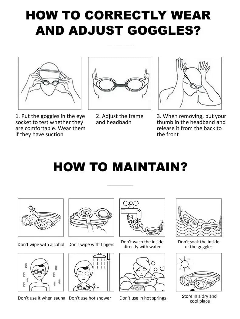 Professional Kids Swimming Goggles Cartoon Frame Anti-UV Children HD Lenses Pool Glasses Eyewear Anti Fog Adjustable Head Strap