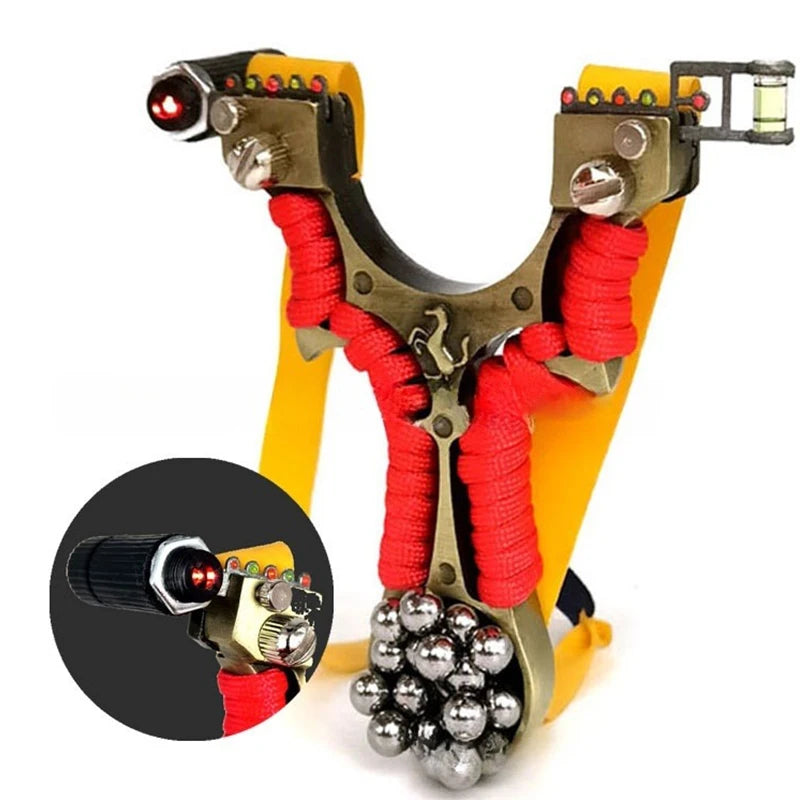 Aluminum Alloy Small Strength Magnetic Ferrari Slingshot Infrared Laser Flat Rubber Band Shot Fish Stainless Steel Slingshot