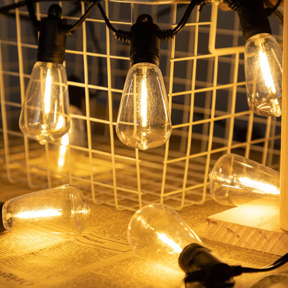 Waterproof Outdoor Solar Light Garden ST38 1200MAH LED Solar Lighting Garland Shatterproof 25ft 32ft Solar Street String Lights