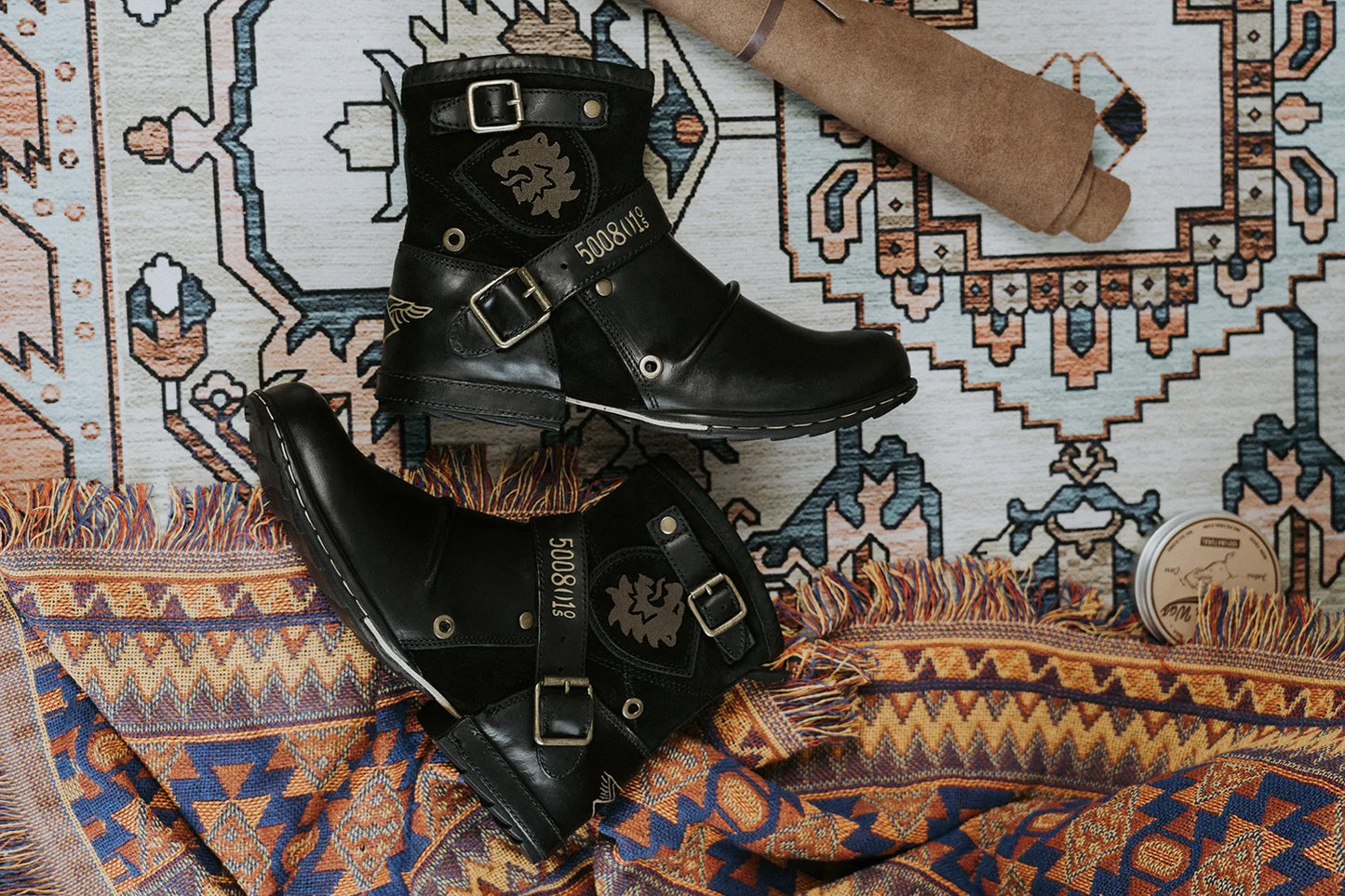 Fashion Men's Shoes Boots Warm Leather Vintage Motorcycle Male Boots Riding Retro 2024 Metal Style Zippers Men's Shoes