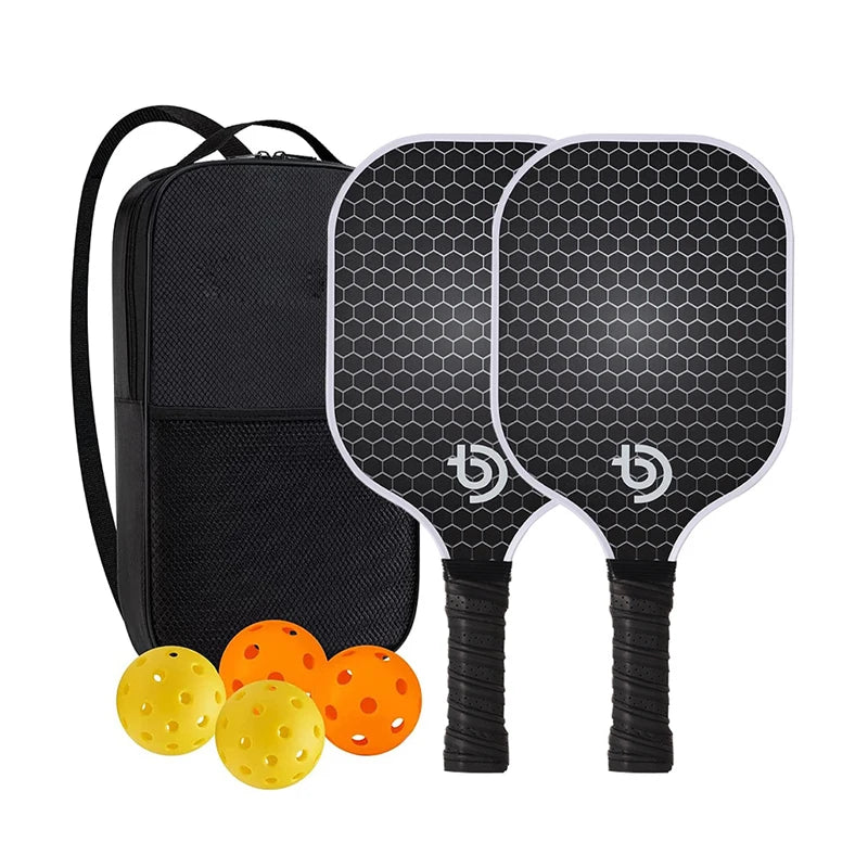 1 Set High Performance Pickleball Rackets Made Of Fiberglass And PP Honeycomb For Durability And Speed Outdoor Games Gear