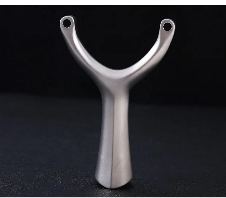 High Quality Hunting Stainless Steel Slingshot With Flat Rubber Band Outdoor Sports Hunting Shooting Catapult Accessories