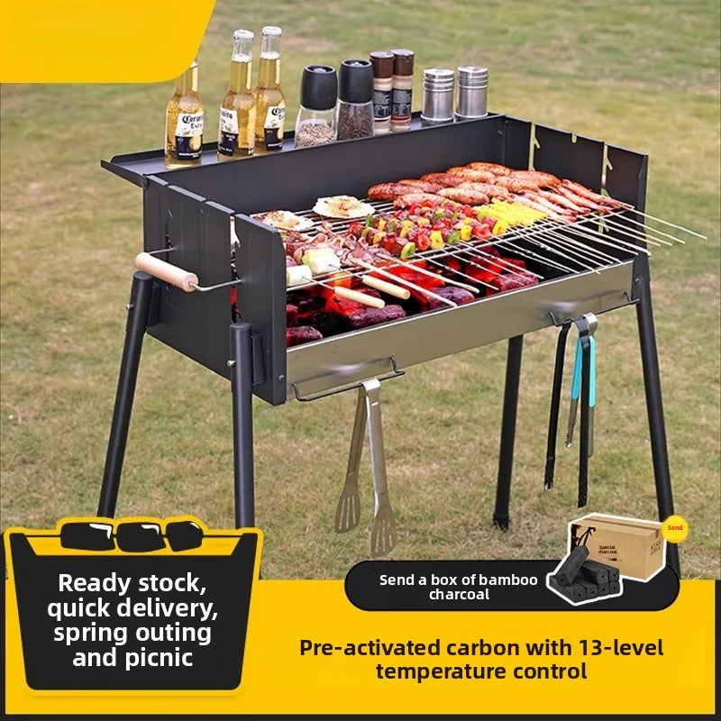 Barbecue home outdoor camping barbecue portable picnic tools courtyard