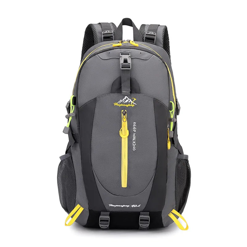 Men Women Outdoor Camping Travel Backpack 40L Water Repellent Climbing Hiking Laptop Daypack Trekking Reflective Strip Back Bags