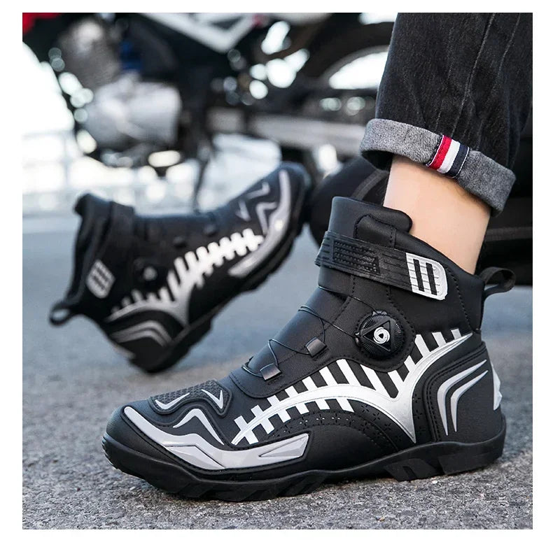 Motorcycle Boots Men's women's Motor Riding Boot Motorbike Chopper Cruiser Touring Motocross Shoe Breathable Motorcycles Shoes