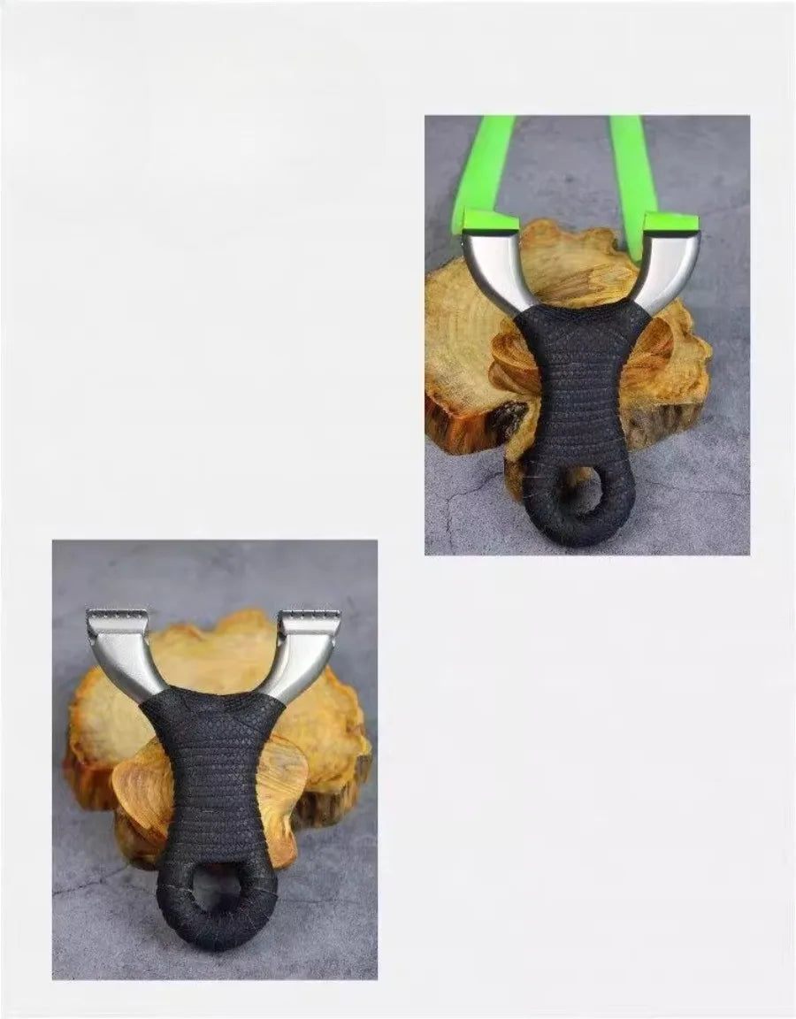 Stainless Steel Hunting Slingshot Quick Pressure Installation Rubber Band Professional Shooting Catapult for Tactical Game Toys