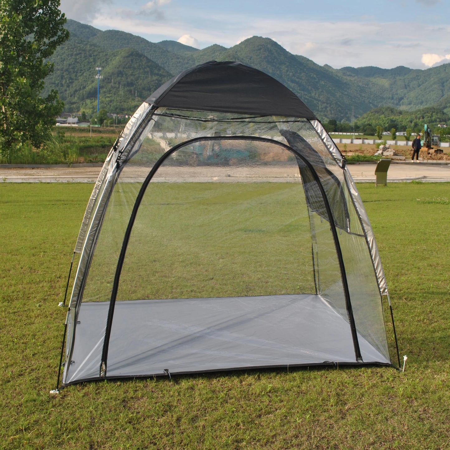 Sports Tent All Weather Clear Sport Shelter Waterproof and Windproof with Detachable Top Cover Rain Tent,PVC tent,Warm keep tent