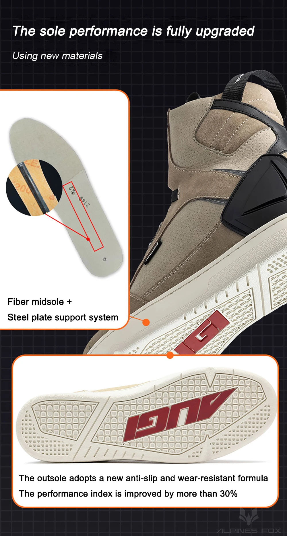 Motorcycle Rider Protective Boots Men Casual Breathable Sports Shoes Rubber Gear Shift Pad Reinforced Toe Motorcycle Sneakers