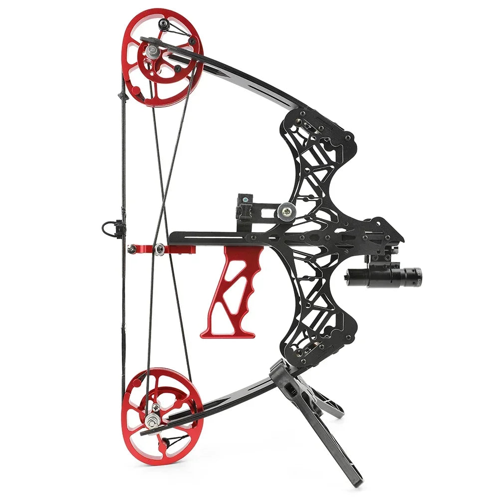 35 Lbs Compound Bow Dual Purpose 6061 Aluminium Wheels Grip Let Off 80% Shooting Arrows Steel Archery Hunting Target Bow