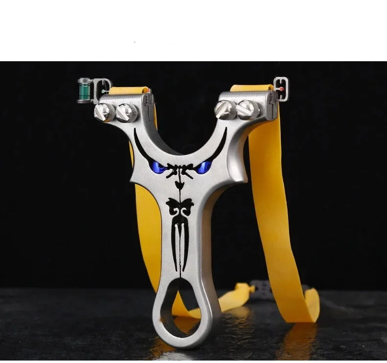 Flat rubber Band Outdoor Shooting Powerful Handheld Bow New  Professional 304 Stainless steel Slingshot For Hunting Catapult