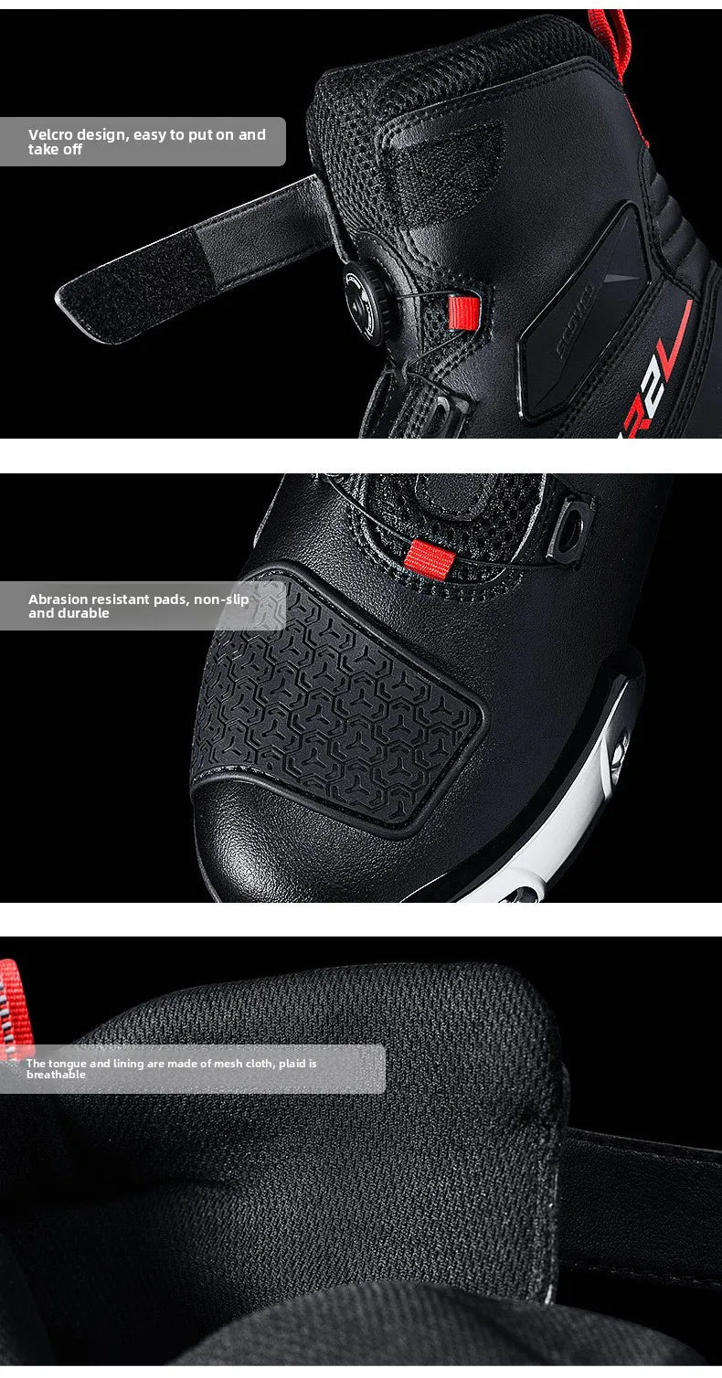 Scoyco R2 Motorcycle Riding Boots Locomotive Anti-drop Shoes Knight Competition Road Racing Shoes Men's Four-season New Products