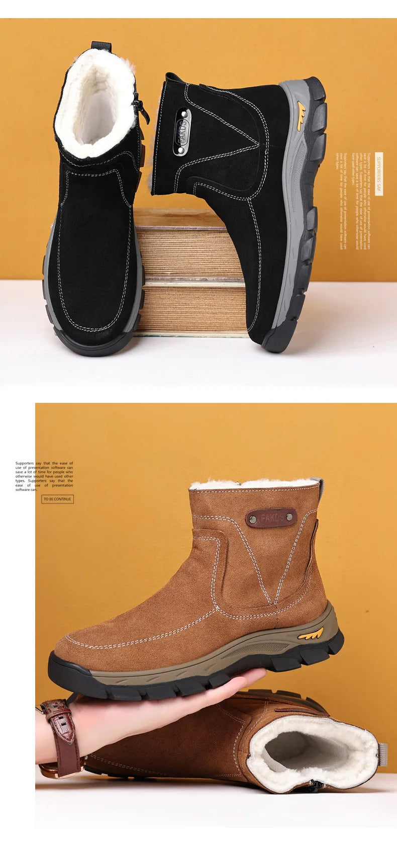 Winter Wool All-in-one Snow Boots Moto Boots Riding Shoes Motorbike Riding Ankle Type Shoes Protective Boots Botas Moto