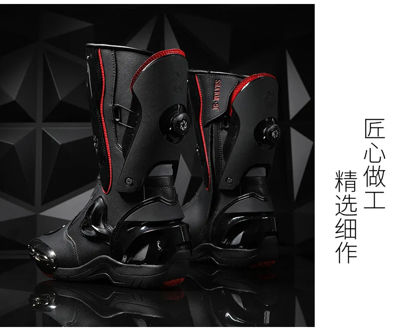 36-47 Anti Fall Motocross Boots Wear-resistant Motorcycle Boots Men's Women Racing Boots Safe Riding Equipment Rally Shoes