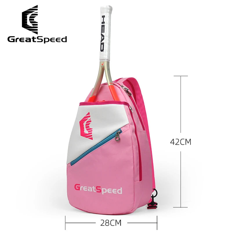 New GREATSPEED Youth tennis backpack, independent racket compartment, sports training bag, item storage