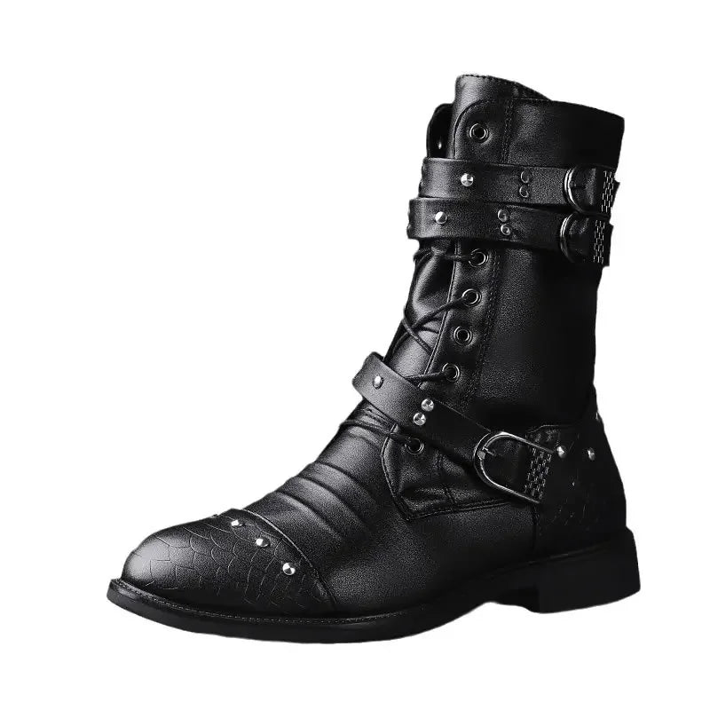 2024 New Mid Barrel  Boots Honorary Boots Motorcycle Men's Performance Boots motorcycle shoes botas moto 37-45size moto shoes