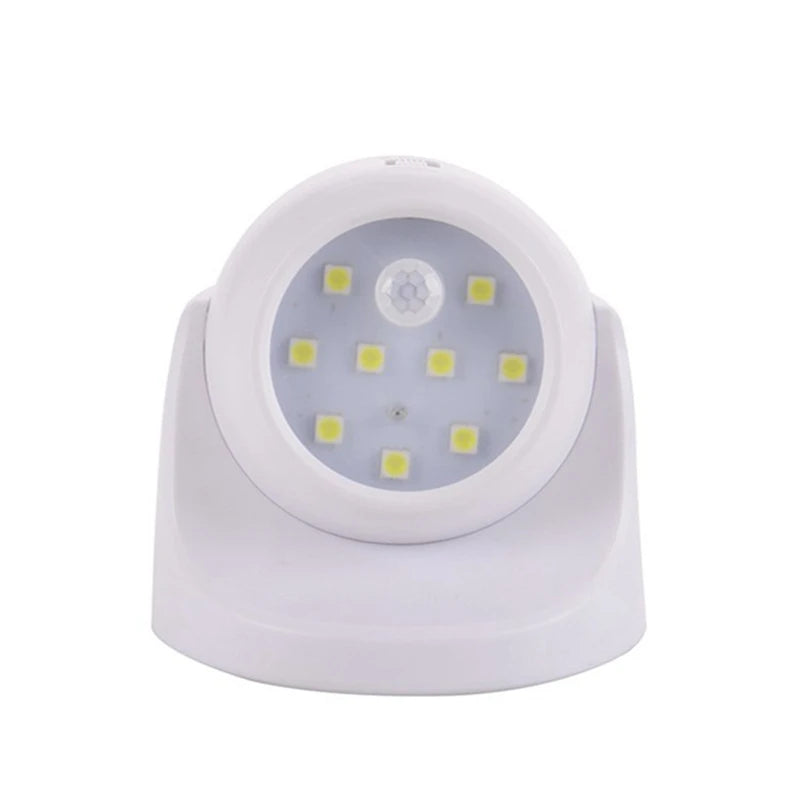 360° Battery Operated Indoor Outdoor Garden Motion Sensor Security LED Light New