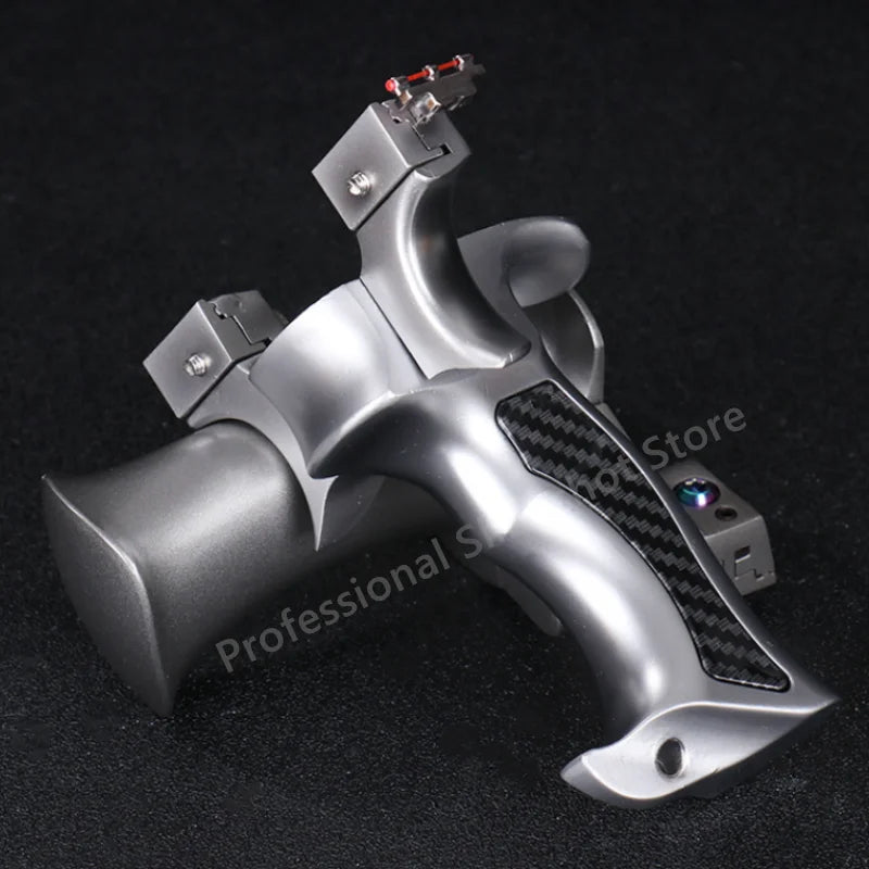 High Precision Rubber Band Shooting Alloy Slingshot and High-power Metal Catapult Sports Shooting Slingshot for Outdoor Hunting