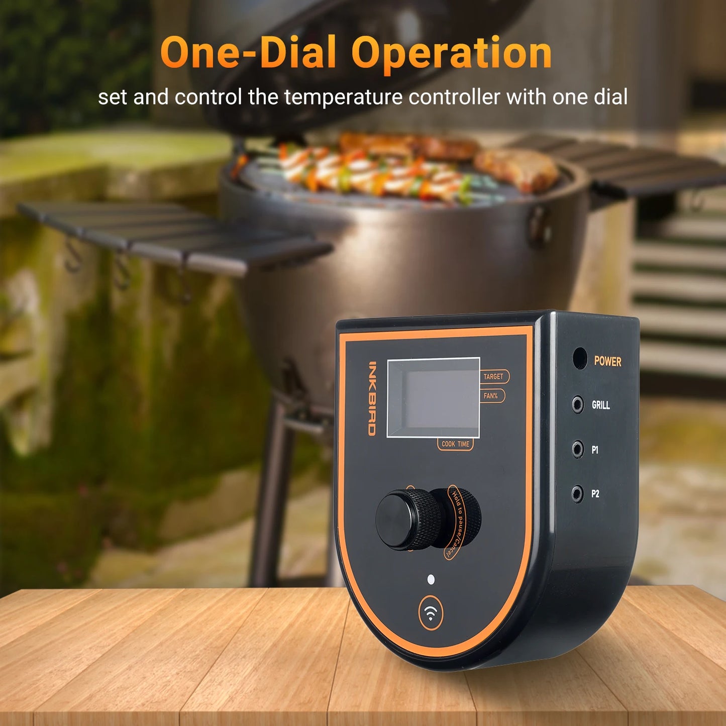 INKBIRD Oven Temperature Controller WiFi Bluetooth Automatic Smoker for Big Green Egg,Kamado Joe,Primo,Vision Grill,Akorn Kamado