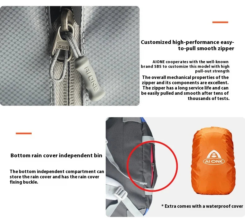 30L Outdoor Backpack Hiking Bag Multi functional Anti splash Mesh Frame Backpack for Tourism Ultra Light Travel Backpack