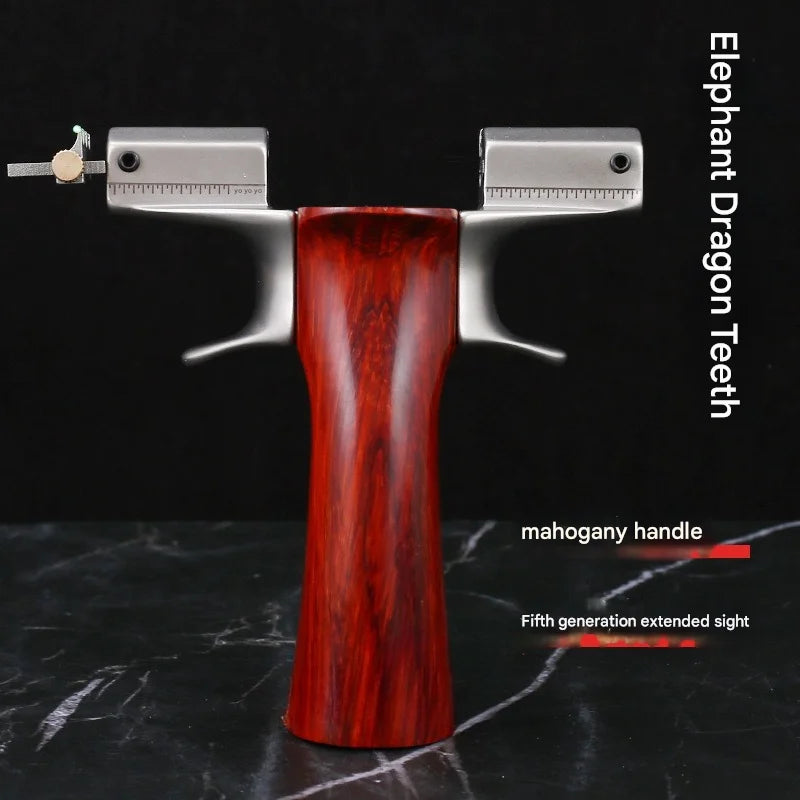 Powerful Dragon Tooth Slingshot Outdoor Competition Actual Combat Quick Pressure Concealed Buckle Catapult With Flat Leather