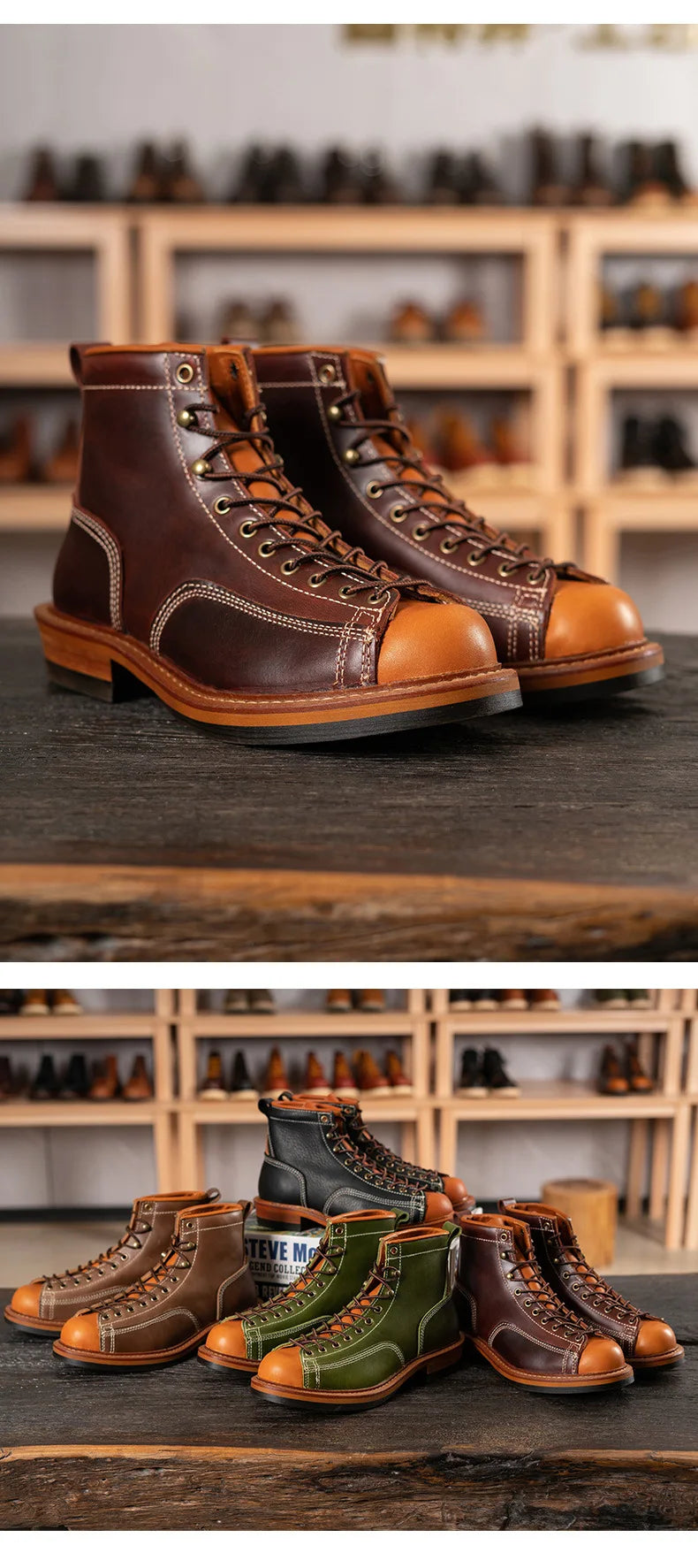 American retro locomotive shoes Boots For Motorcycle