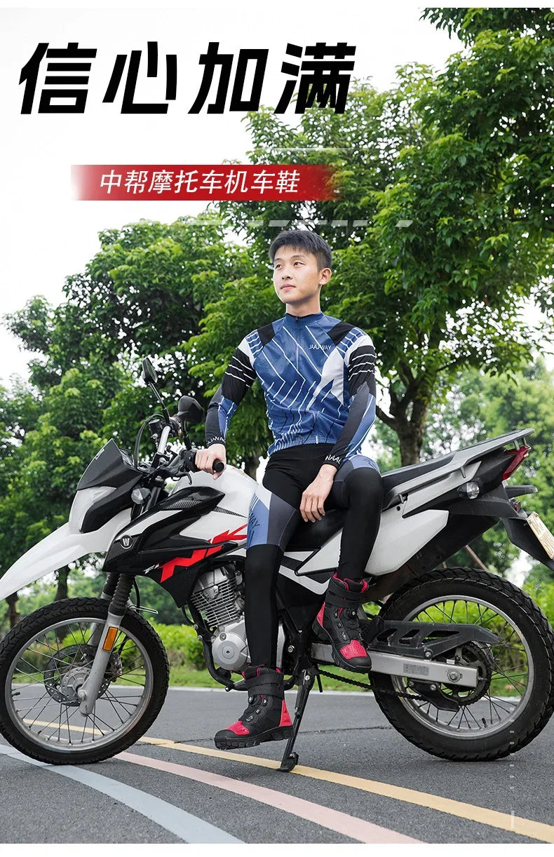 Summer Breathable Anti-fall Durable Off-road Motorcycle Riding Boots Knight Shoes Dirtbiker Cycling Anti-fall Botas