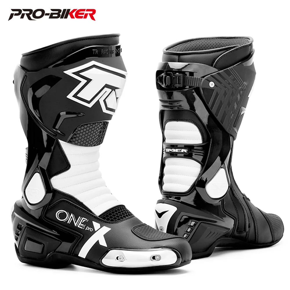 Professional Motorcycle Boots Waterproof Motocross Boots Non-slip Motorcycle Off-road Shoes Motorcycle Protective For 4 Season