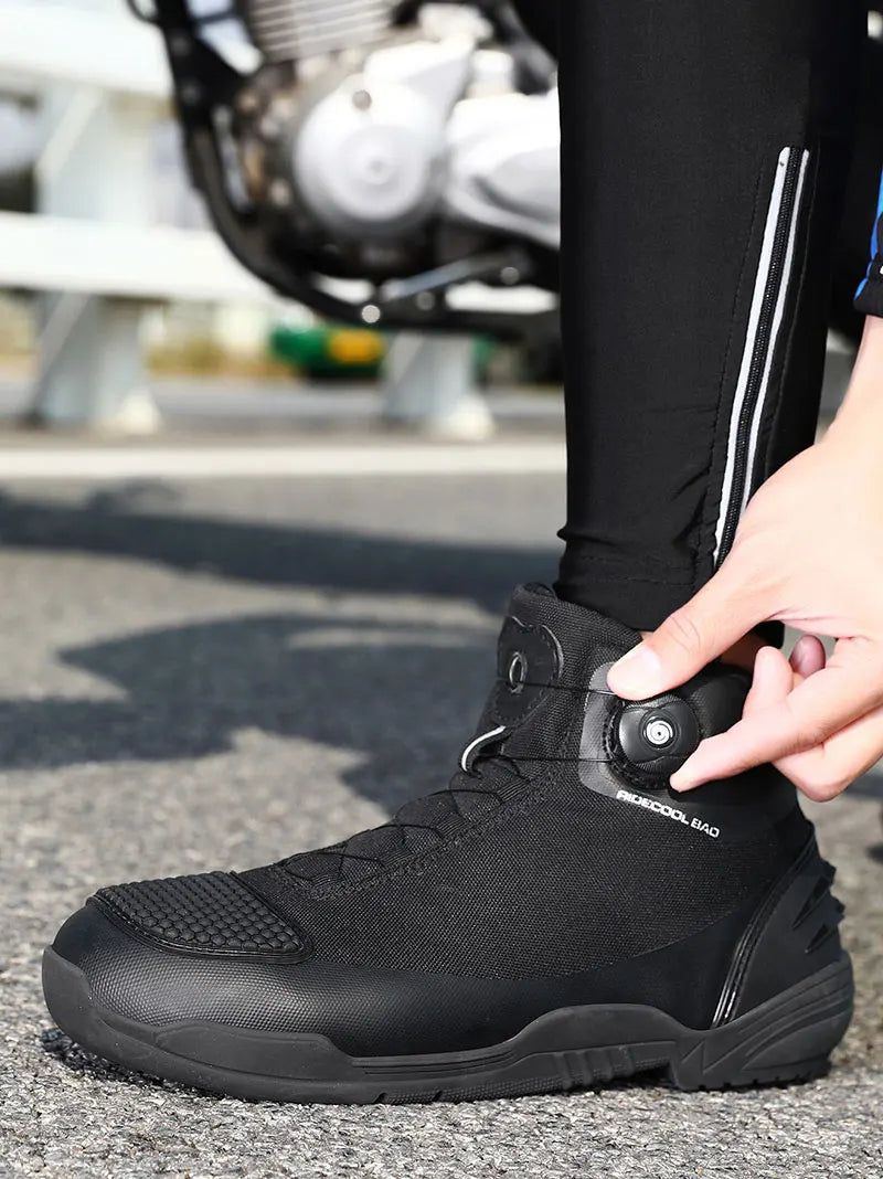 Men Motorcycle Boots New Waterproof Breathable Men's Motorcycle Shoes Outdoors Motos Cycling Motocross Non-slip Ankle Boot