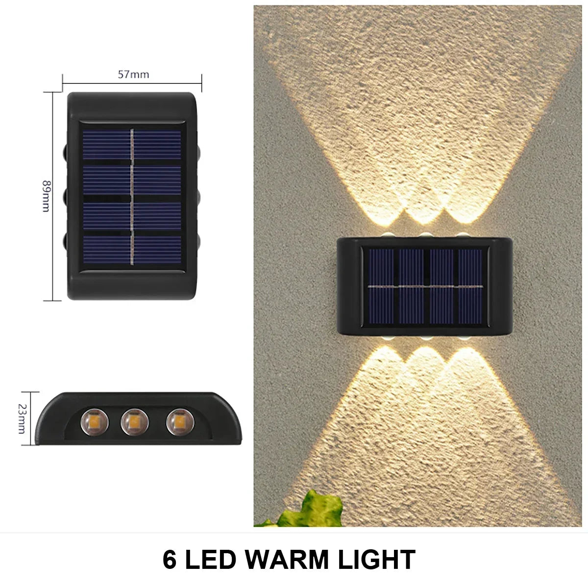 LED Solar Lights Outdoor Solar Wall Lamp Up And Down Light Illuminate for Garden Yard Street Decoration Solar Powered Light